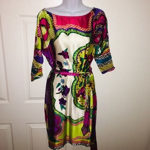 Cache multicolor silk dress